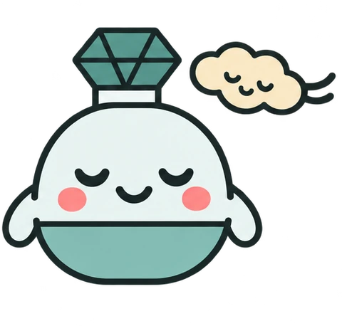 The Dayscent mascot napping on its cloud.
